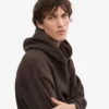 Överdimensionerad hoodie i ekologiskt tyg – kaffebrun