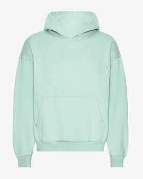 Överdimensionerad hoodie i ekologiskt tyg – ljus aqua