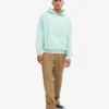 Överdimensionerad hoodie i ekologiskt tyg – ljus aqua