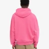 Överdimensionerad hoodie i ekologiskt tyg med dragkedja – Bubblegum Pink