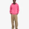 Överdimensionerad hoodie i ekologiskt tyg med dragkedja – Bubblegum Pink