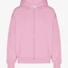Överdimensionerad hoodie i ekologiskt tyg med dragkedja – Cherry Blossom