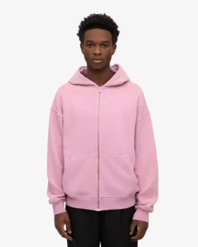 Överdimensionerad hoodie i ekologiskt tyg med dragkedja – Cherry Blossom