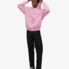 Överdimensionerad hoodie i ekologiskt tyg med dragkedja – Cherry Blossom
