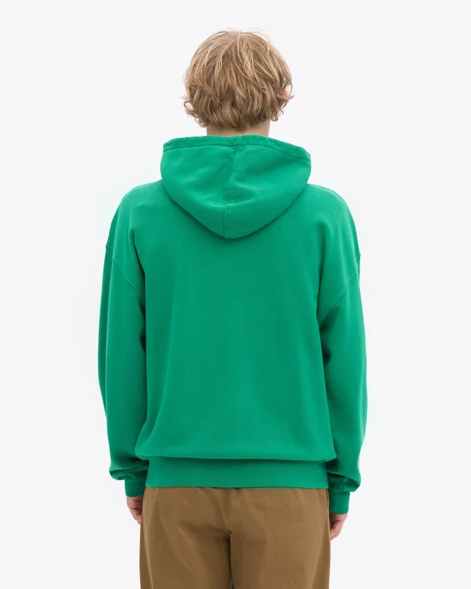 Överdimensionerad hoodie i ekologiskt tyg med dragkedja – Kellygrön