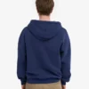 Överdimensionerad hoodie i ekologiskt tyg med dragkedja – marinblå