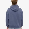 Överdimensionerad hoodie i ekologiskt tyg med dragkedja – Neptune Blue
