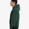 Överdimensionerad hoodie i ekologiskt tyg med dragkedja – smaragdgrön