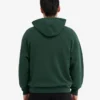 Överdimensionerad hoodie i ekologiskt tyg med dragkedja – smaragdgrön
