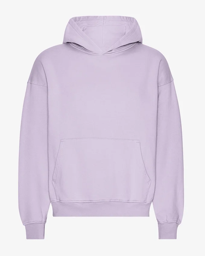 Överdimensionerad hoodie i ekologiskt tyg – mjuk lavendel