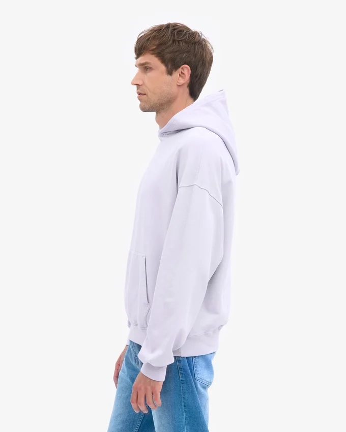 Överdimensionerad hoodie i ekologiskt tyg – mjuk lavendel