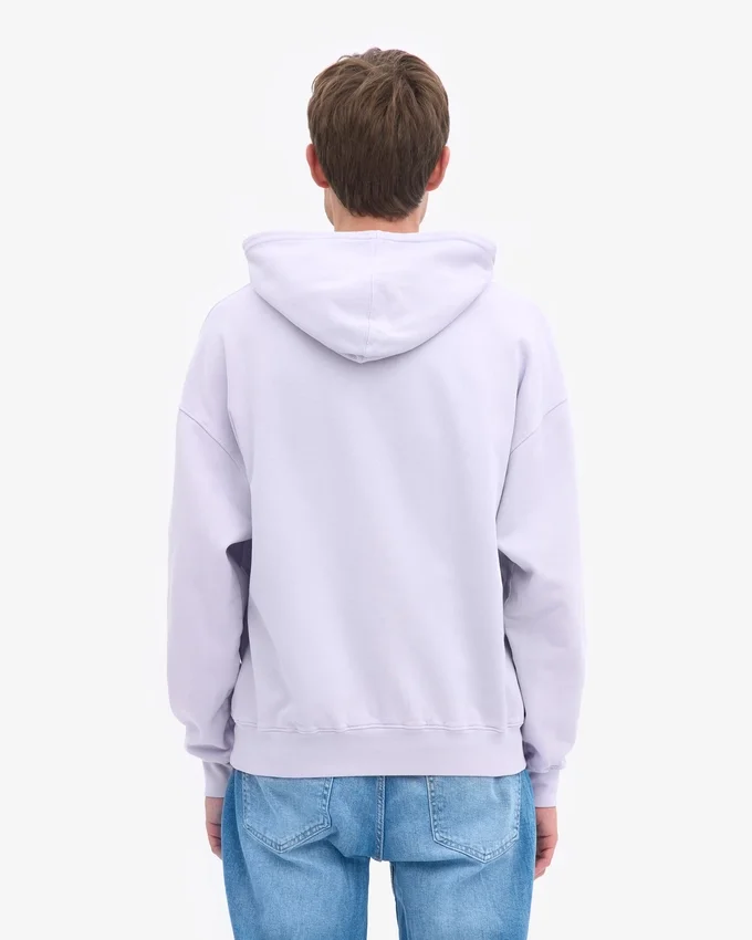 Överdimensionerad hoodie i ekologiskt tyg – mjuk lavendel