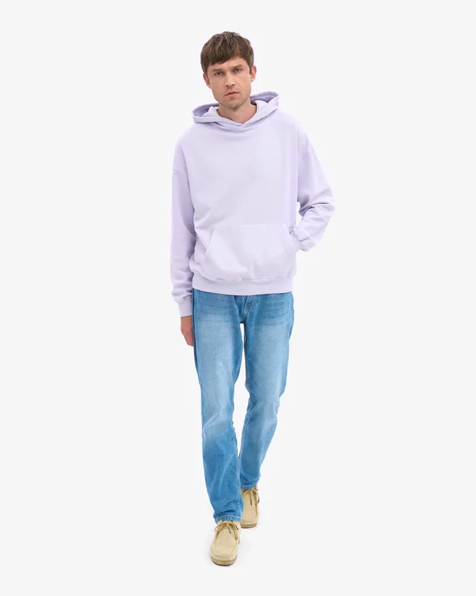 Överdimensionerad hoodie i ekologiskt tyg – mjuk lavendel