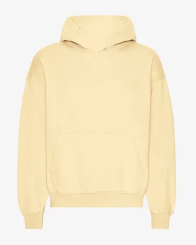 Överdimensionerad hoodie i ekologiskt tyg – mjukgul