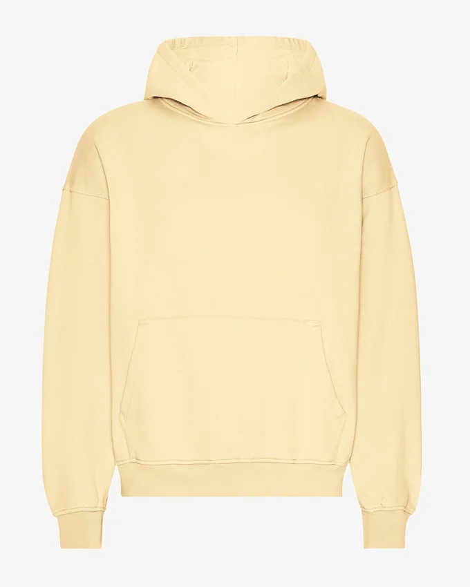 Överdimensionerad hoodie i ekologiskt tyg – mjukgul