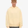 Överdimensionerad hoodie i ekologiskt tyg – mjukgul