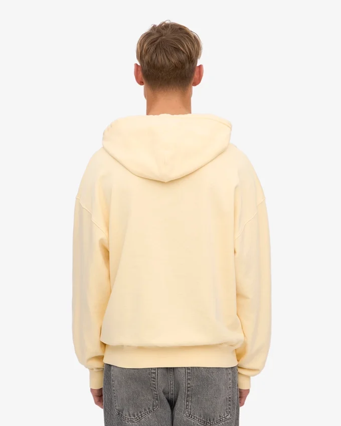 Överdimensionerad hoodie i ekologiskt tyg – mjukgul
