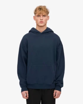 Överdimensionerad hoodie i ekologiskt tyg – Navy Blue
