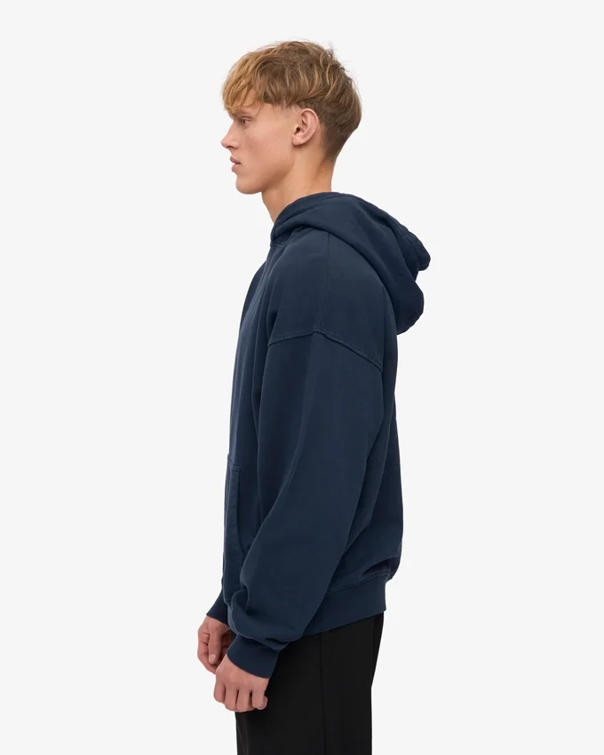 Överdimensionerad hoodie i ekologiskt tyg – Navy Blue