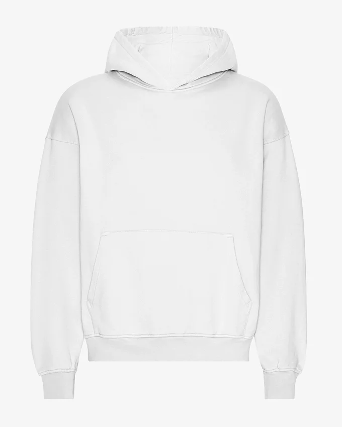 Överdimensionerad hoodie i ekologiskt tyg – optiskt vit