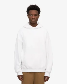 Överdimensionerad hoodie i ekologiskt tyg – optiskt vit