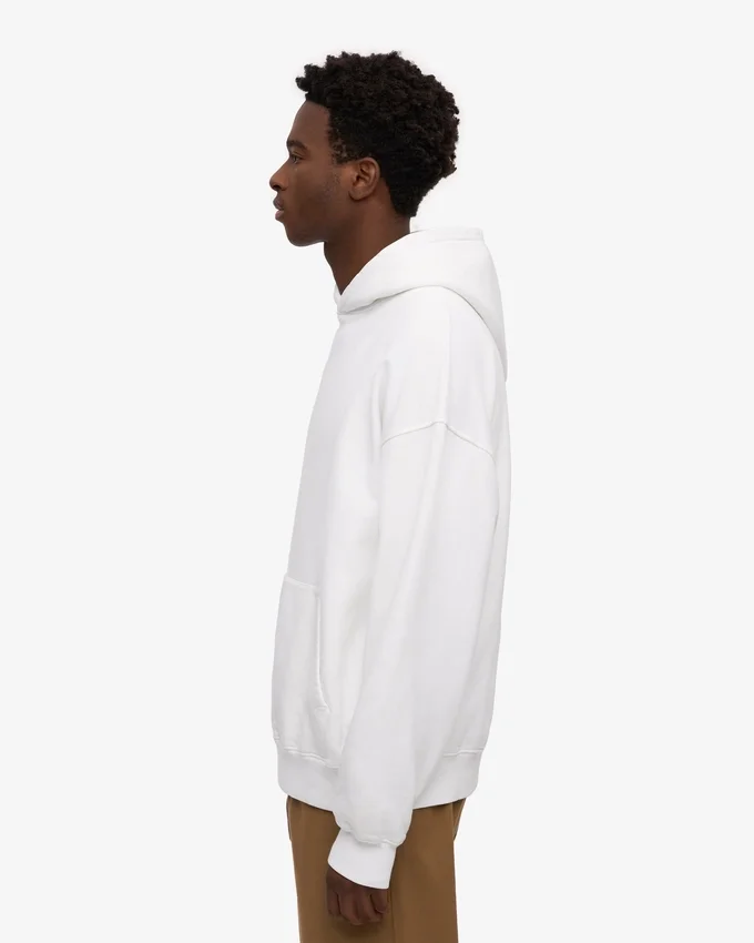Överdimensionerad hoodie i ekologiskt tyg – optiskt vit
