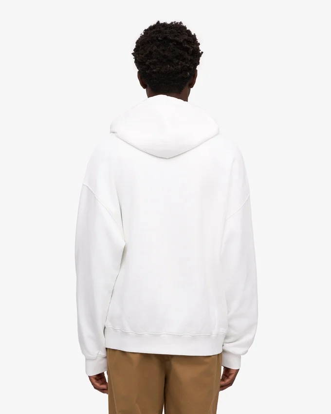 Överdimensionerad hoodie i ekologiskt tyg – optiskt vit