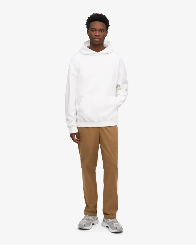Överdimensionerad hoodie i ekologiskt tyg – optiskt vit
