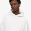 Överdimensionerad hoodie i ekologiskt tyg – optiskt vit