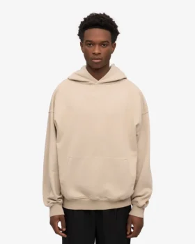 Överdimensionerad hoodie i ekologiskt tyg – Oystergrå