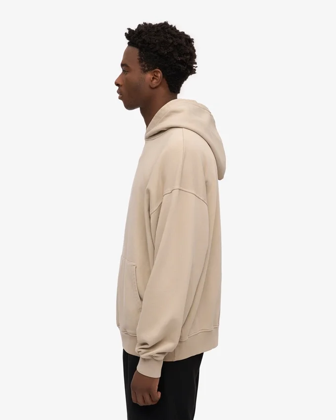Överdimensionerad hoodie i ekologiskt tyg – Oystergrå