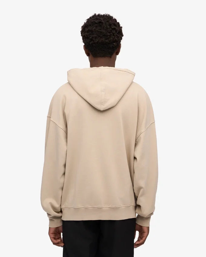 Överdimensionerad hoodie i ekologiskt tyg – Oystergrå