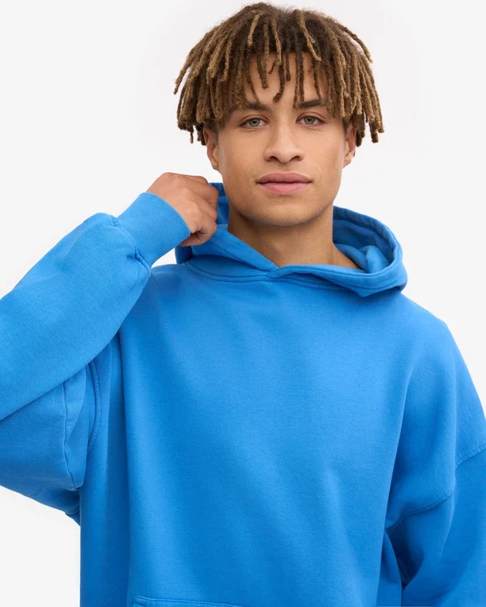 Överdimensionerad hoodie i ekologiskt tyg – Pacific Blue