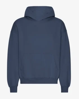 Överdimensionerad hoodie i ekologiskt tyg – petrolblå