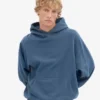Överdimensionerad hoodie i ekologiskt tyg – petrolblå