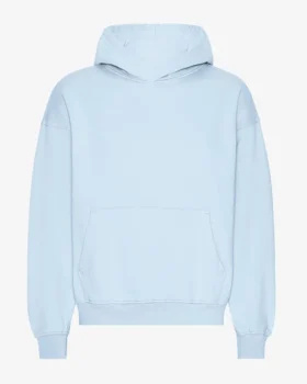 Överdimensionerad hoodie i ekologiskt tyg – polarblå