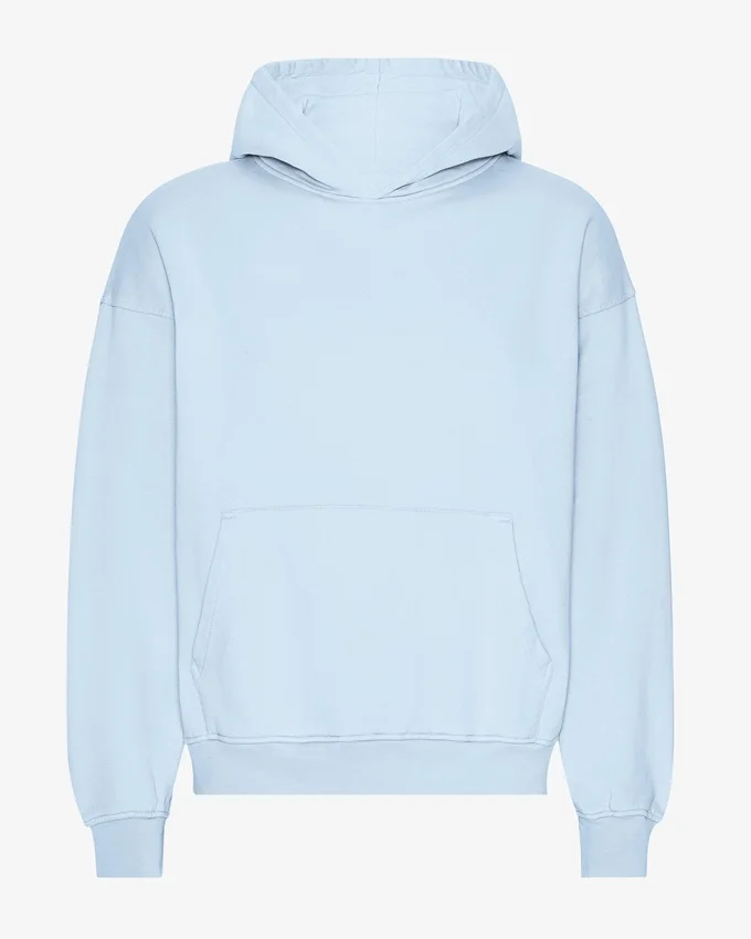 Överdimensionerad hoodie i ekologiskt tyg – polarblå