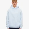 Överdimensionerad hoodie i ekologiskt tyg – polarblå