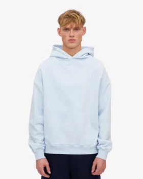 Överdimensionerad hoodie i ekologiskt tyg – polarblå