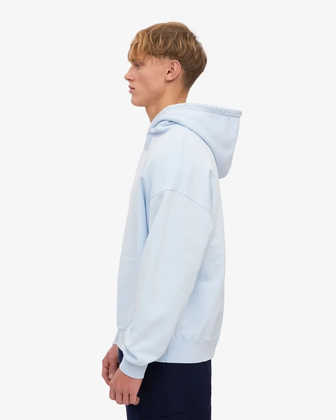 Överdimensionerad hoodie i ekologiskt tyg – polarblå