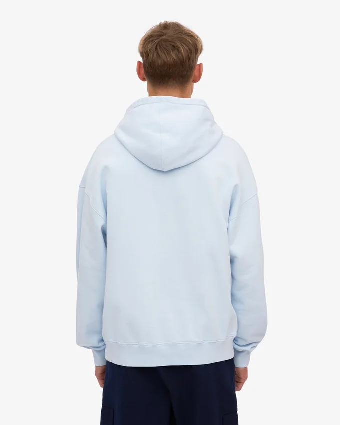 Överdimensionerad hoodie i ekologiskt tyg – polarblå