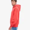 Överdimensionerad hoodie i ekologiskt tyg – röd mandarin