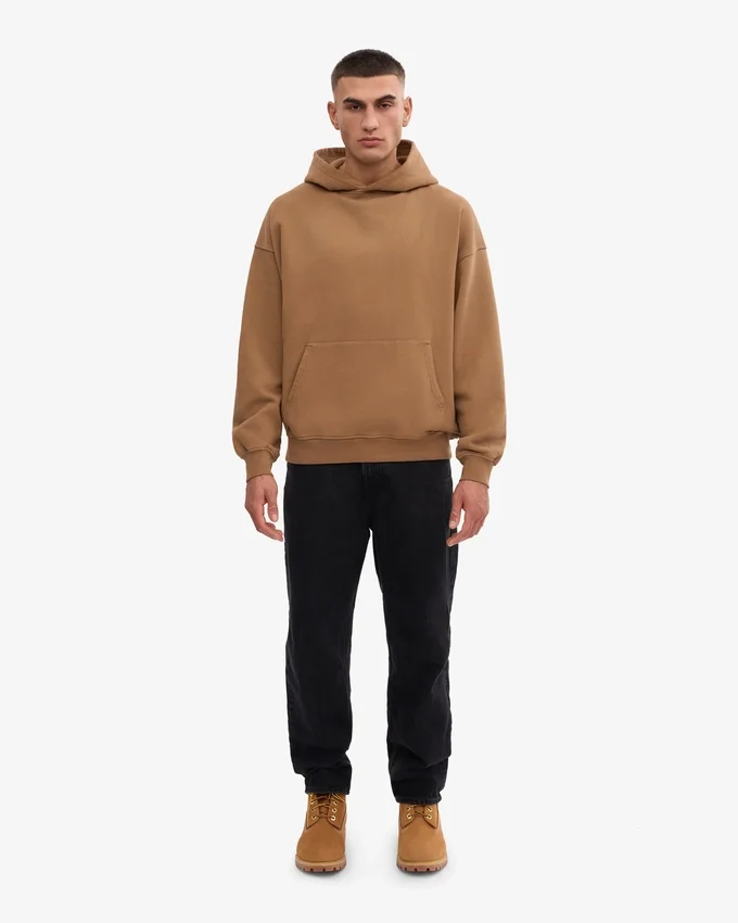 Överdimensionerad hoodie i ekologiskt tyg – saharakamel