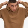 Överdimensionerad hoodie i ekologiskt tyg – saharakamel