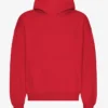 Överdimensionerad hoodie i ekologiskt tyg – scharlakansröd