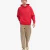 Överdimensionerad hoodie i ekologiskt tyg – scharlakansröd