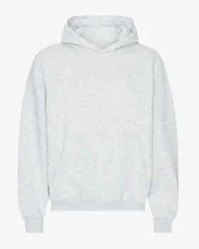 Överdimensionerad hoodie i ekologiskt tyg – snömelange