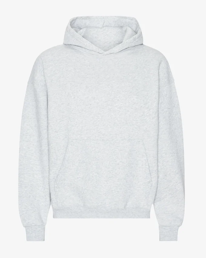 Överdimensionerad hoodie i ekologiskt tyg – snömelange