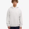 Överdimensionerad hoodie i ekologiskt tyg – snömelange