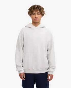 Överdimensionerad hoodie i ekologiskt tyg – snömelange